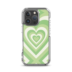 Green Heart Clear Case