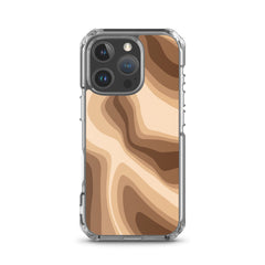 Brown Whirl Clear Case