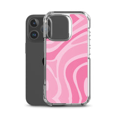 Pink Swirl Clear Case