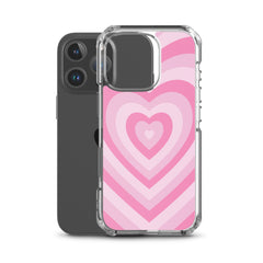 Pink Hearts Clear Case