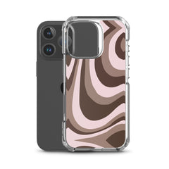 Brown Swirl Clear Case