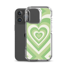 Green Heart Clear Case