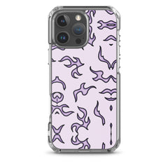 Purple Flame Clear Case