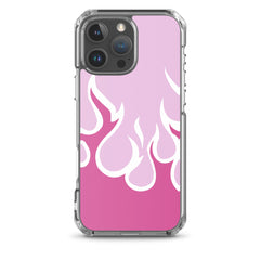 Pink Flames Clear Case