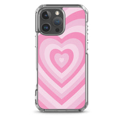 Pink Hearts Clear Case