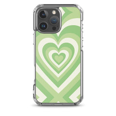 Green Heart Clear Case