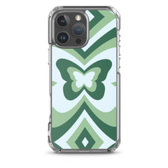 Green Butterfly Clear Case