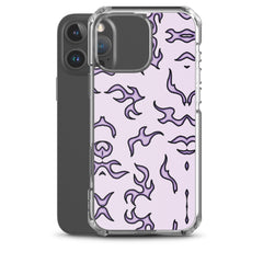 Purple Flame Clear Case