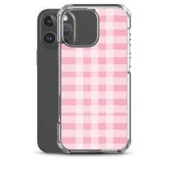 Pink Plaid Clear Case