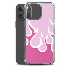 Pink Flames Clear Case