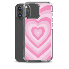 Pink Hearts Clear Case