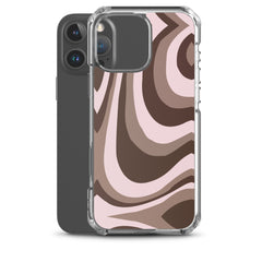 Brown Swirl Clear Case