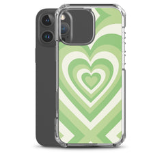 Green Heart Clear Case