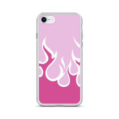 Pink Flames Clear Case