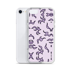 Purple Flame Clear Case