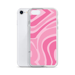 Pink Swirl Clear Case