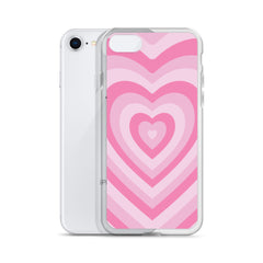 Pink Hearts Clear Case