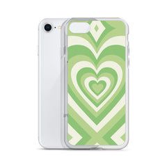 Green Heart Clear Case