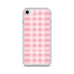 Pink Plaid Clear Case