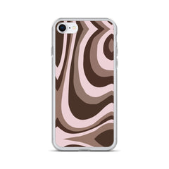 Brown Swirl Clear Case