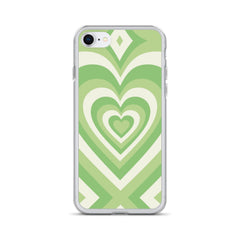 Green Heart Clear Case