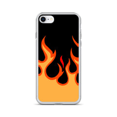 Orange Flames Clear Case