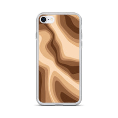 Brown Whirl Clear Case