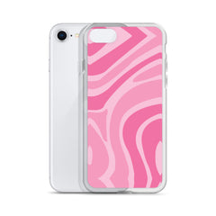 Pink Swirl Clear Case