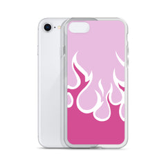 Pink Flames Clear Case