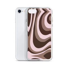 Brown Swirl Clear Case