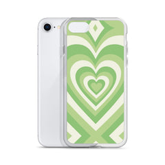 Green Heart Clear Case