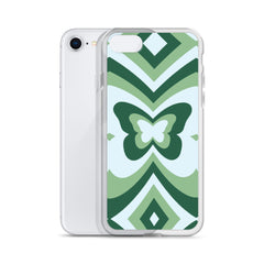 Green Butterfly Clear Case