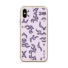 Purple Flame Clear Case