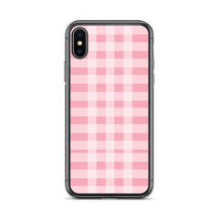 Pink Plaid Clear Case