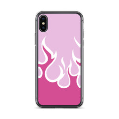 Pink Flames Clear Case