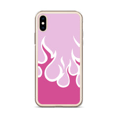 Pink Flames Clear Case