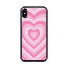 Pink Hearts Clear Case