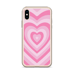 Pink Hearts Clear Case