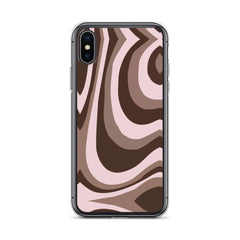 Brown Swirl Clear Case