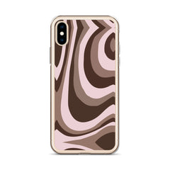 Brown Swirl Clear Case