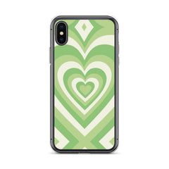 Green Heart Clear Case