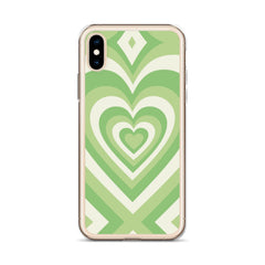 Green Heart Clear Case