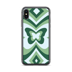 Green Butterfly Clear Case