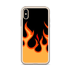 Orange Flames Clear Case