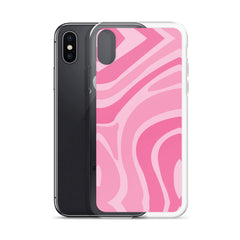 Pink Swirl Clear Case