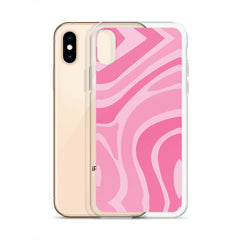 Pink Swirl Clear Case