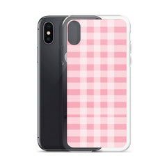 Pink Plaid Clear Case