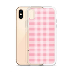 Pink Plaid Clear Case