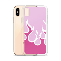 Pink Flames Clear Case