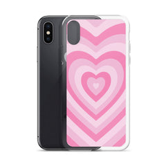 Pink Hearts Clear Case